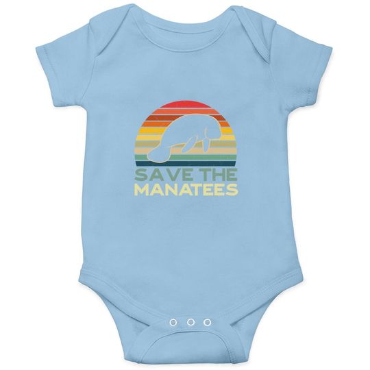 Save The Manatees Sea Cows Dugong Baby Bodysuit