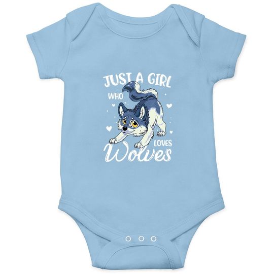 Just A Girl Who Loves Wolves Wolf Baby Bodysuit