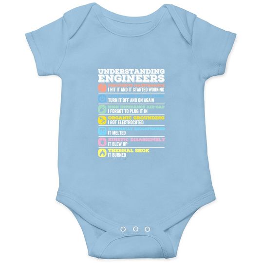 Understanding Engineers Funny Engineering Baby Bodysuit