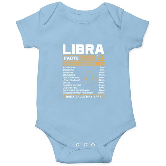 Libra Birthday Facts Baby Bodysuit