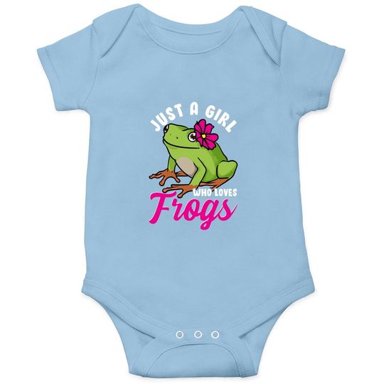 Just A Girl Who Loves Frogs Tree Frog Girl Baby Bodysuit