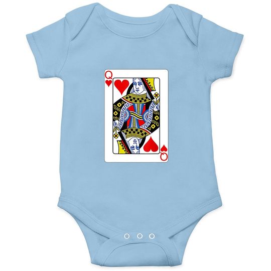 Playing Card Queen Of Hearts Baby Bodysuit Valentine's Day Costume