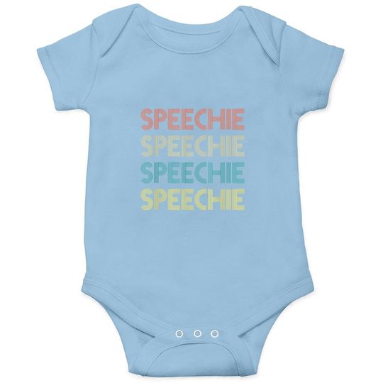 Retro Speechie Therapist Baby Bodysuit