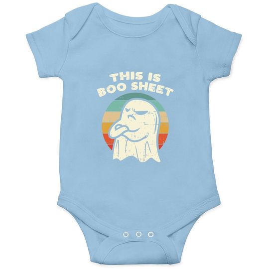 This Is Boo Sheet Ghost Retro Halloween 2021 Baby Bodysuit