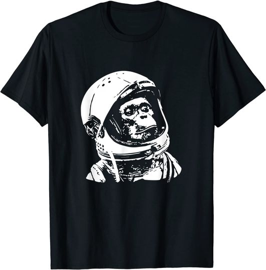 Vintage Space Travel Astronaut Monkey T-Shirt
