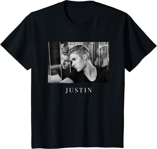  Justin Bieber Reflection Photo B&W T-Shirt