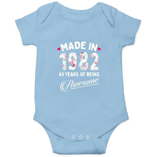 40th Birthday Made 1982 Baby Bodysuit