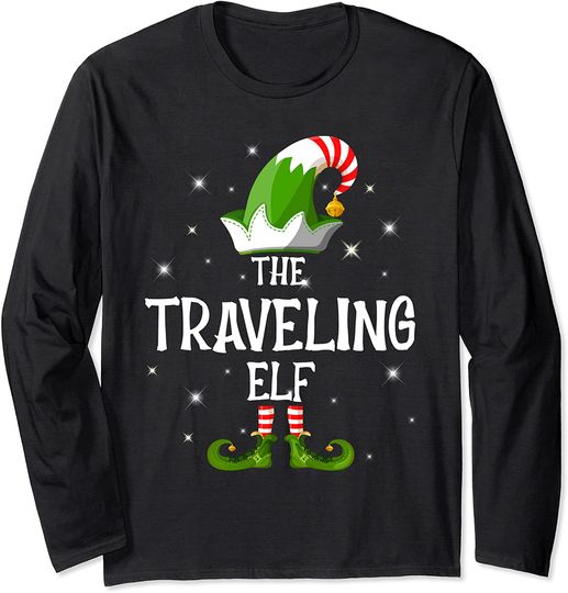 The Traveling Elf Family Matching Group Christmas Long Sleeve