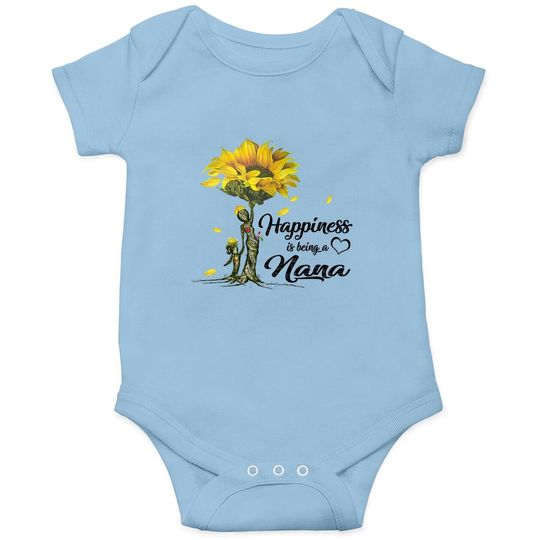 Happiness Is Being A Nana Sunflower Classic Baby Bodysuit