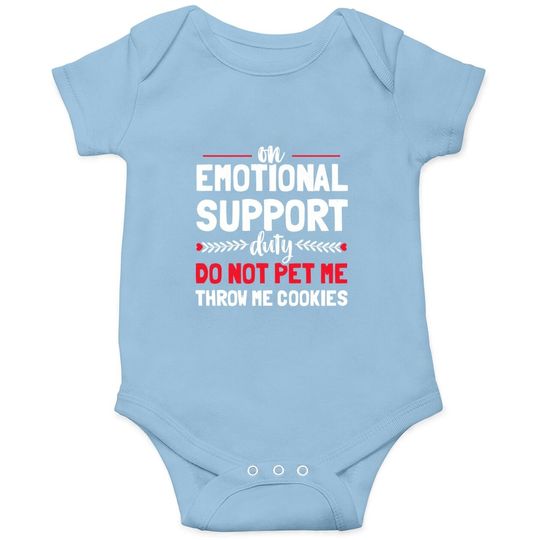 Human Emotional Support Do Not Pet Funny Service Dog Humor Baby Bodysuit