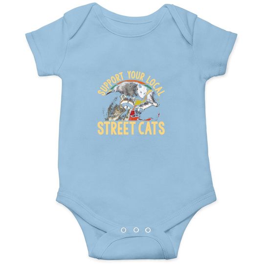 Support Local Street Cats! Raccoon, Skunk Baby Bodysuit