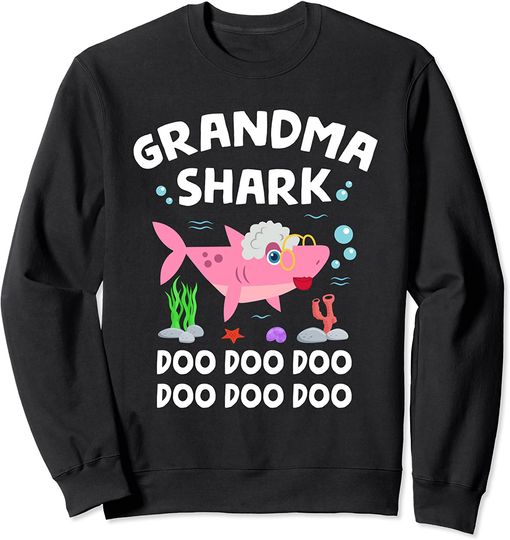Grandma Shark - Funny Mother's Day & Shark Lover Gift Sweatshirt
