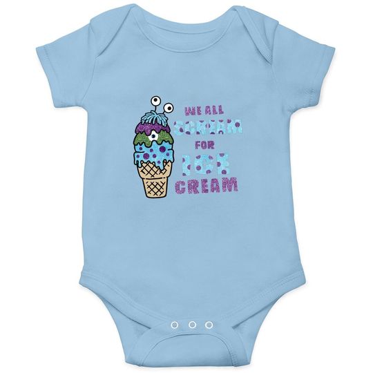 We All Scream For Ice Cream Monsters Inc Baby Bodysuit