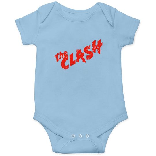 The Clash Scratched Red Logo Baby Bodysuit