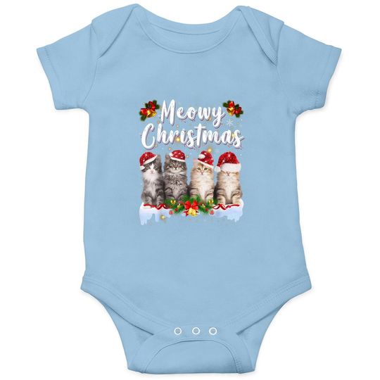 Cat Meowy Family Matching Christmas Baby Bodysuit