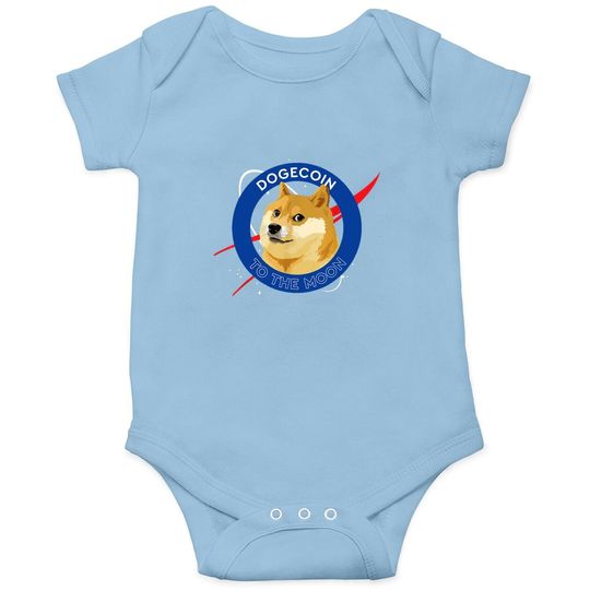 Dogecoin To The Moon Baby Bodysuit