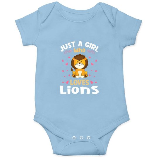 Just A Girl Who Loves Lions Cute Baby Bodysuit