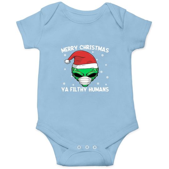 Merry Christmas Ya Filthy Humans Baby Bodysuit