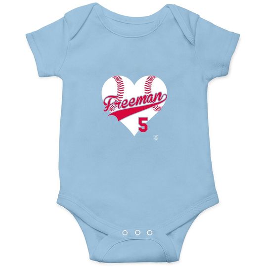 Freddie Freeman Baseball Heart Gameday Baby Bodysuit