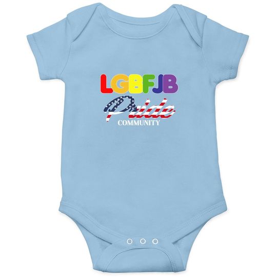 Proud Member Identify As Lgbfjb Community Pride Flag Funny Baby Bodysuit