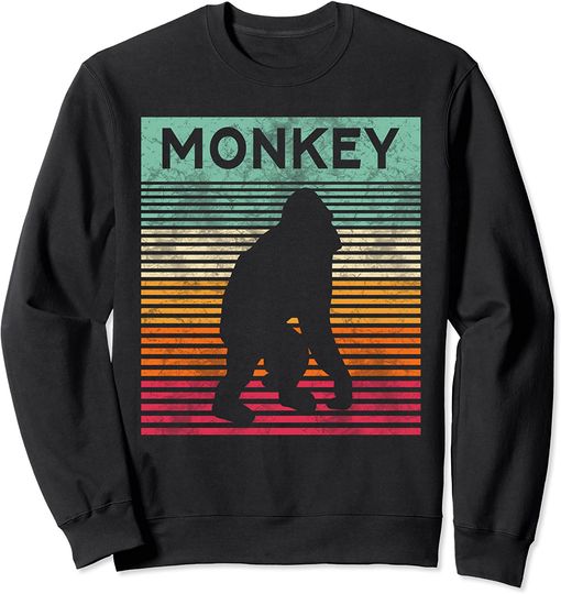 Monkey Sweatshirt Vintage Ape Monkey