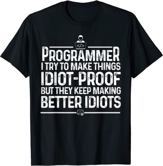Funny Programmer Art Men Women Computer Coder Programming T-Shirt
