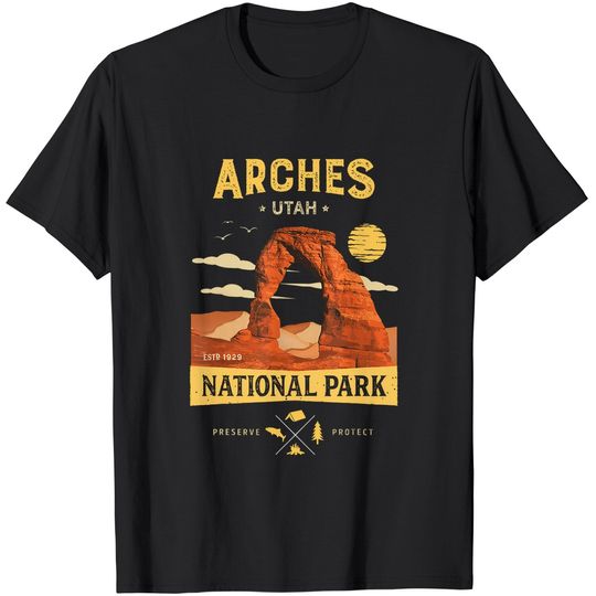 Arches National Park T Shirt Delicate Arch Vintage Utah Gift