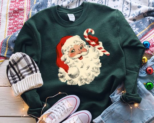 Retro Santa Christmas Sweatshirts