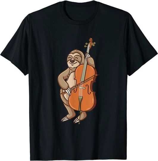 Sloth Playing Cello Sloth Lover T-Shirt