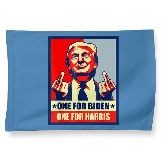 Trump Middle Finger Biden Harris Republican American Flag House Flag