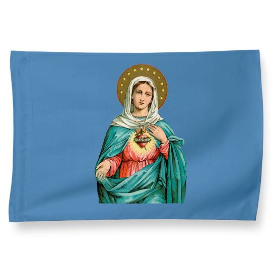 Immaculate Heart Of Mary Our Blessed Mother Catholic Vintage House Flag