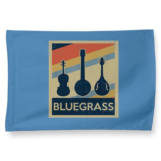 Bluegrass Vintage Music Instruments Retro House Flag