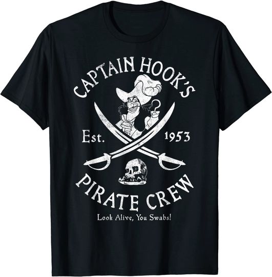 Disney Villains Captain Hook Pirate Crew Est 1953 Logo T-Shirt