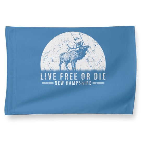 Live Free Or Die New Hampshire Nature Vintage Graphic House Flag