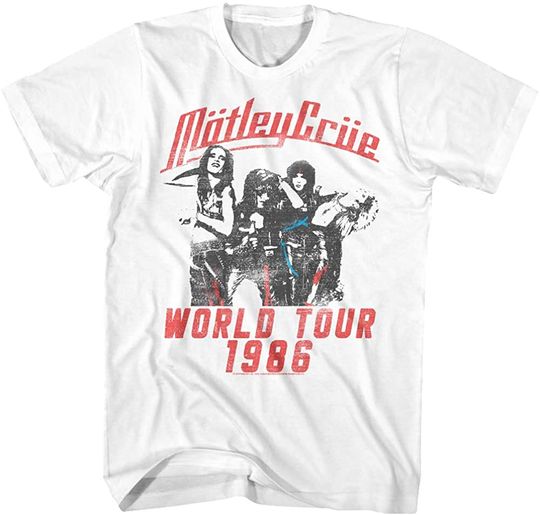 Motley Crue 1981 American Heavy Metal Rock Band World Tour T-Shirt