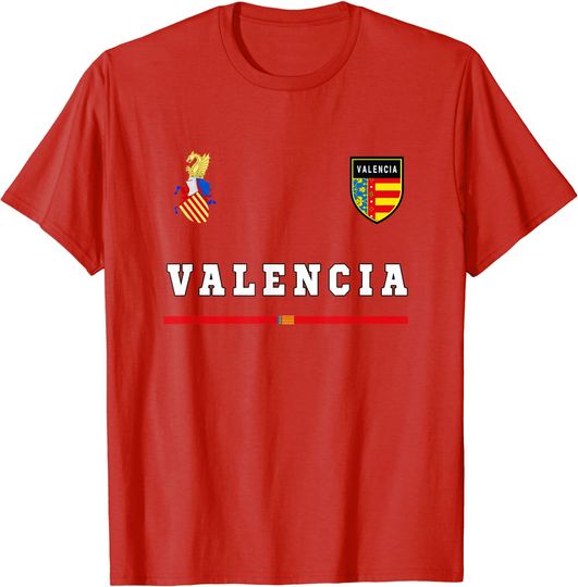 Valencia Sport/Soccer Jersey Tee Flag Football Spain T-Shirt