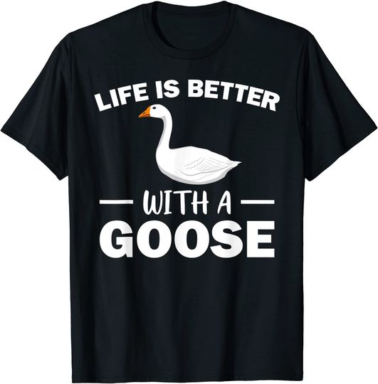 Goose Cute T-Shirt Cute Goose Design For Men Women Toddler Grey White Goose Fan