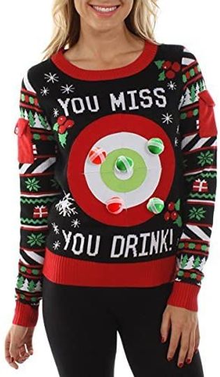 Tipsy Elves Fun Interactive 3D Ugly Christmas Sweater