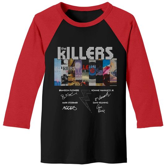 The Killers Band Members Signatures Baseball Tee