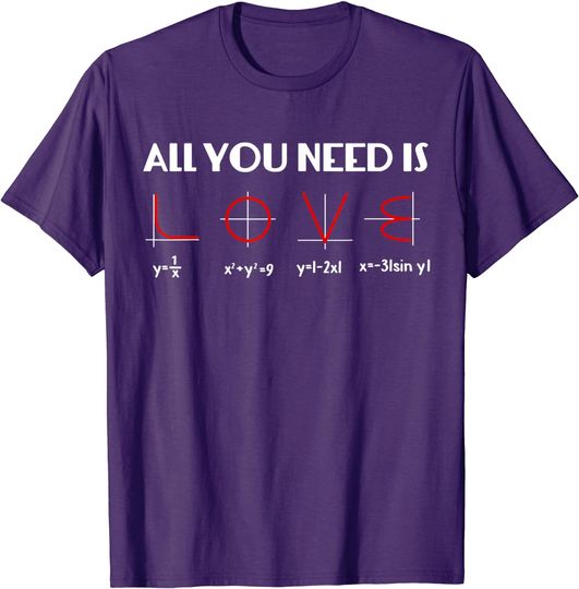 All You Need Is Love - Math Equation T Shirt for Math Lovers T-Shirt