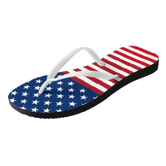 American Flag Stars And Stripes Flip Flops