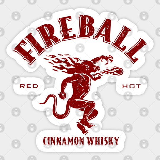 Vintage Fireball - Whiskey - Sticker