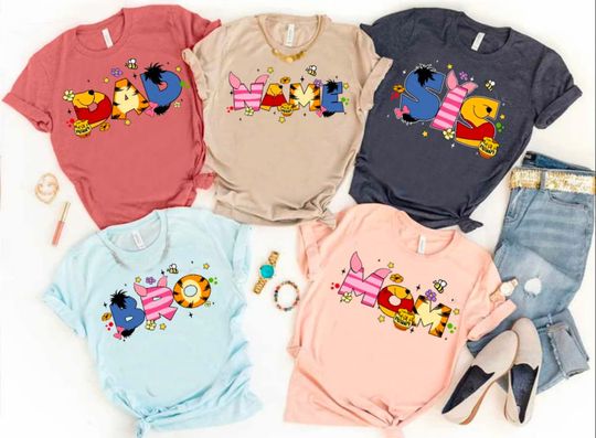 Disney Winnie The Pooh Shirts, Mom Dad Winnie The Pooh, Winnie The Pooh Family Shirts