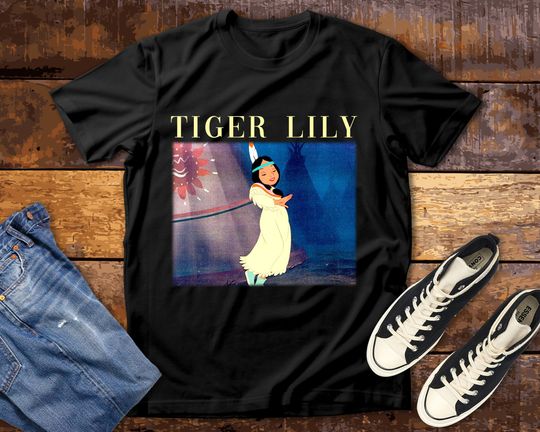 Tiger Lily Peter Pan 1953 Homage Disney T- Shirt