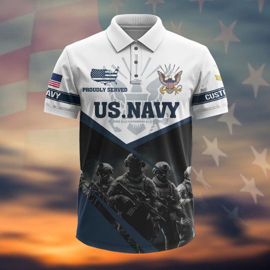 Customized US Navy Polo Shirt