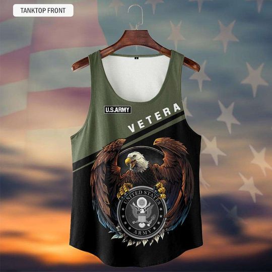 Customized US Veteran 3D Tank Top