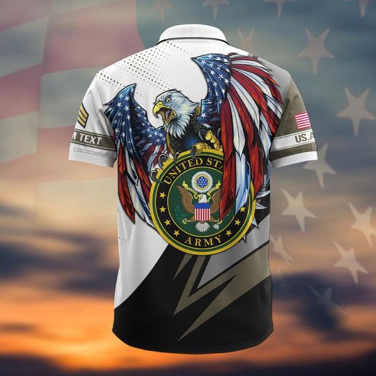 Customized US Eagle Military Polo Shirt