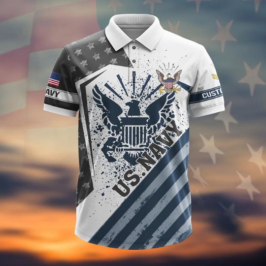 Customized US Navy Polo Shirt