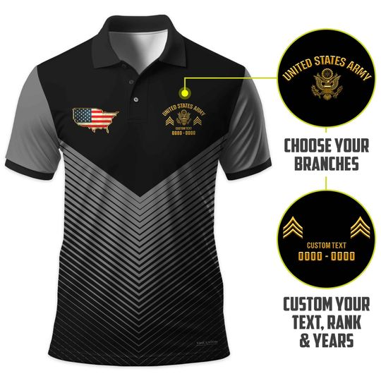 Customized US Military Valor Performance Polo