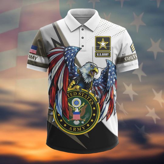 Customized US Eagle Military Polo Shirt